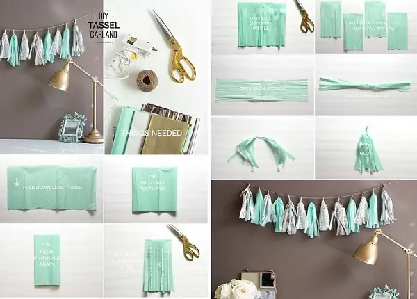 làm đồ trang trí phòng ngủ bằng giấy