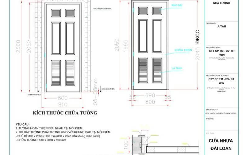 Lắp đặt khung bao cửa nhựa nhà vệ sinh chắc chắn