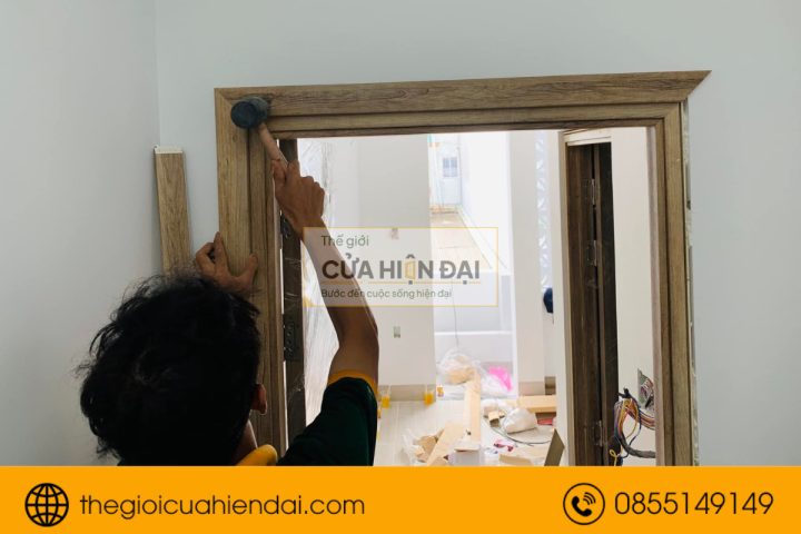 Lắp đặt khung bao cửa nhựa
