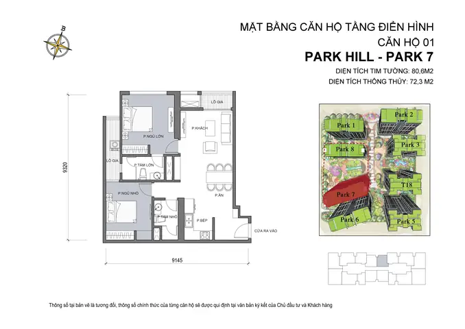 Khám phá layout căn 3 phòng ngủ Parkhill tối ưu không gian