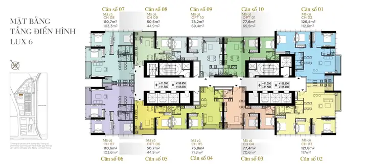 Phân Tích Chi Tiết Mặt Bằng 2 Phòng Ngủ Lux 6: Tiện Nghi & Hiệu Quả