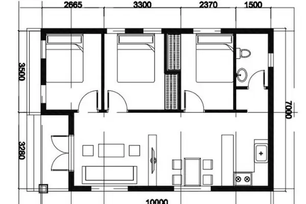Khám Phá Các Mẫu Nhà 2 Phòng Ngủ Đẹp Với Mô Hình 3D Hiện Đại