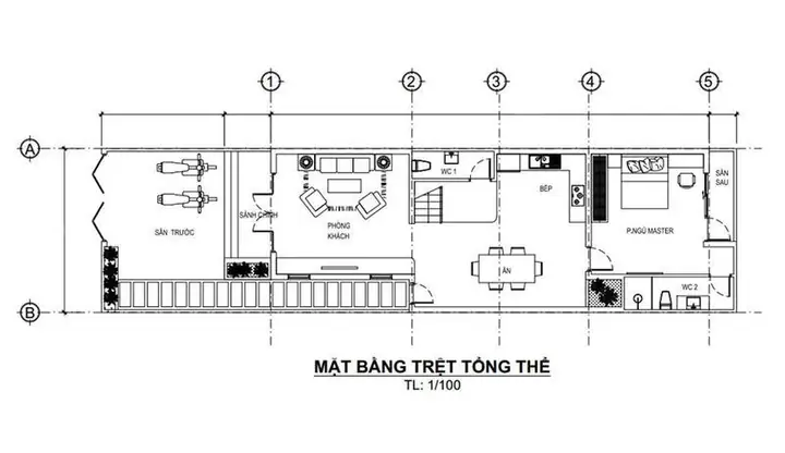 Mẫu Thiết Kế Nhà Ống 1 Tầng 4 Phòng Ngủ: Giải Pháp Tối Ưu Cho Gia Đình