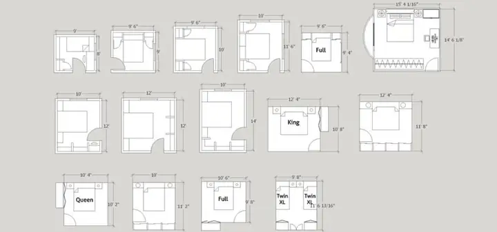 Mặt bằng bố trí phòng ngủ khách sạn