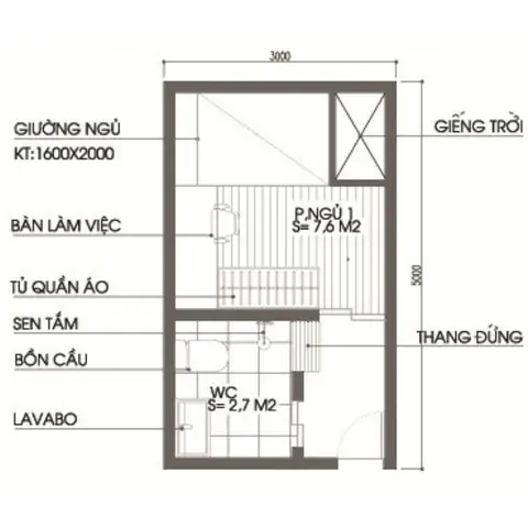 Thiết kế phòng ngủ nhỏ 10m2