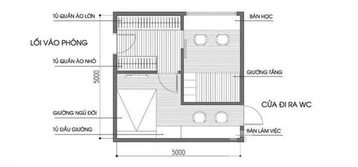 Phòng ngủ 20m2
