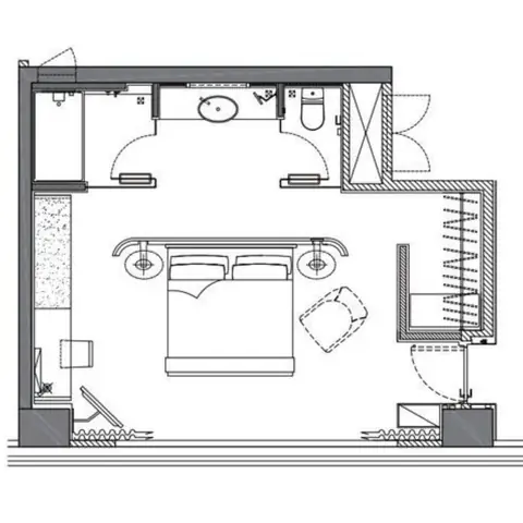 Mặt bằng phòng ngủ 50m2: Hướng dẫn thiết kế không gian tối ưu Mặt bằng phòng ngủ 50m2: Hướng dẫn thiết kế không gian tối ưu