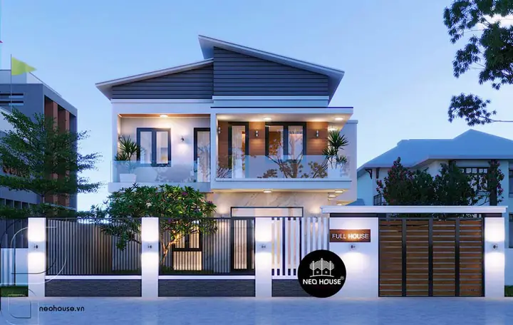 Mặt bằng biệt thự 2 tầng 3 phòng ngủ