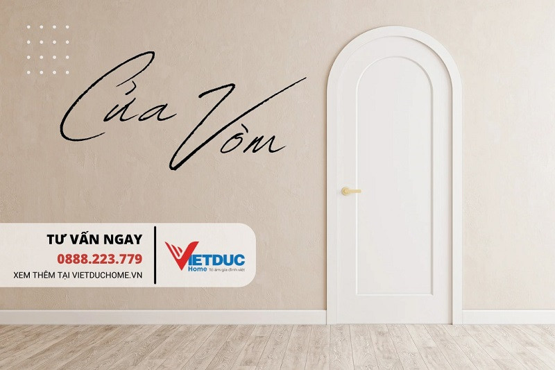 Mẫu cửa gỗ nhựa composite vòm độc đáo tạo điểm nhấn kiến trúc