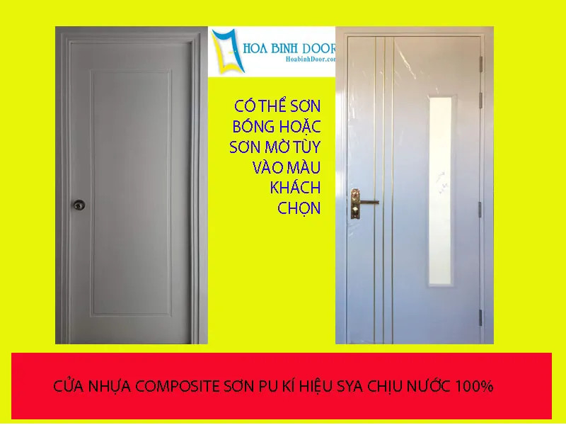 Mẫu cửa nhựa composite sơn PU