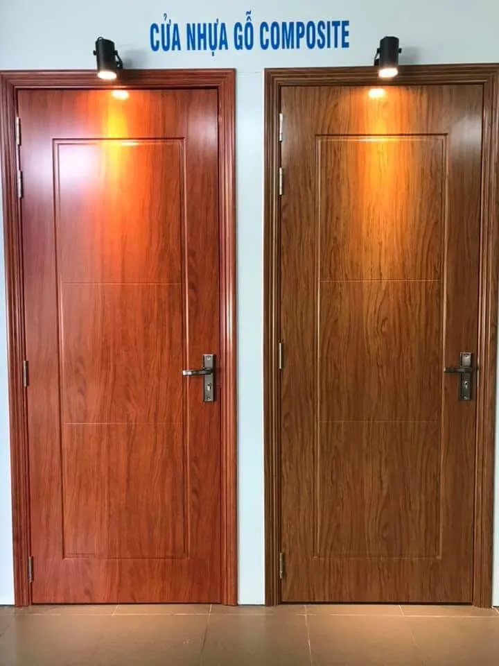 Mẫu cửa nhựa Composite sơn vân gỗ cao cấp cho căn hộ Đà Nẵng