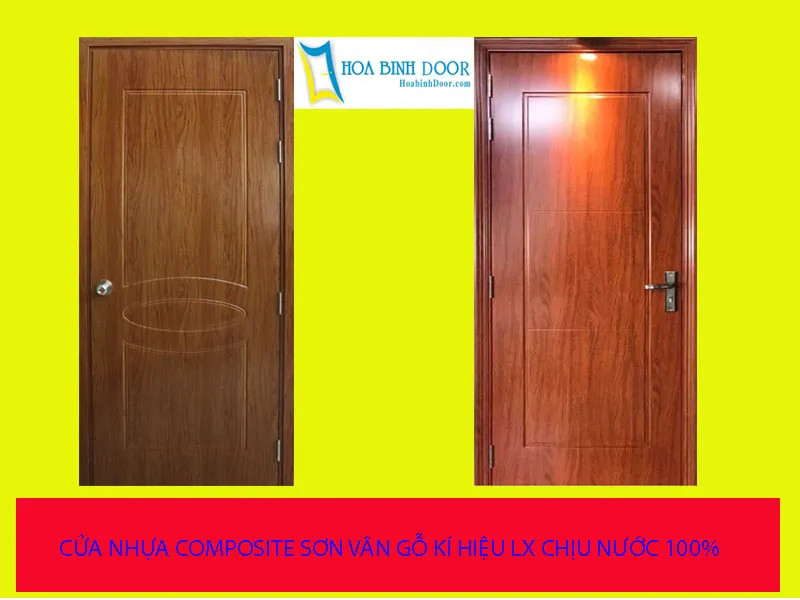 Mẫu cửa nhựa composite sơn vân gỗ