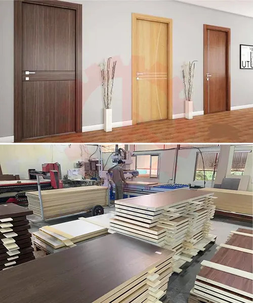 Mẫu cửa nhựa gỗ composite chất lượng cao cho nội thất hiện đại