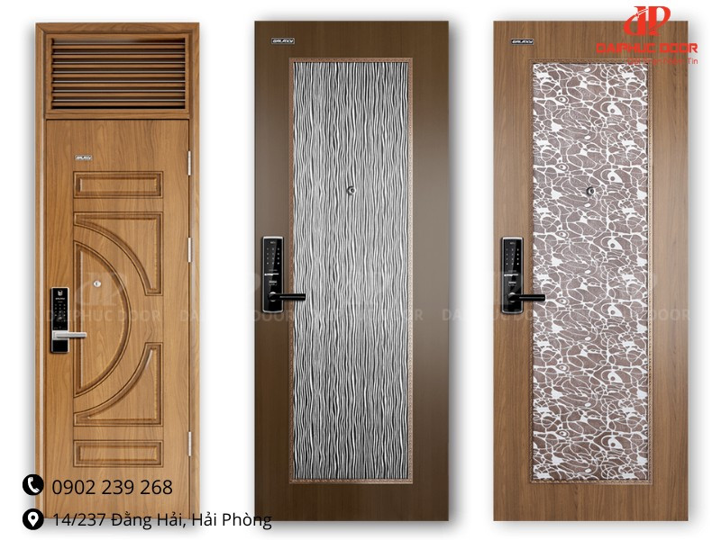 Mẫu cửa nhựa lõi thép Hải Phòng vân gỗ sang trọng, mang lại vẻ đẹp ấm cúng, đẳng cấp cho không gian