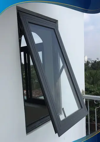 3.2.2. Cửa sổ nhựa lõi thép mở hất