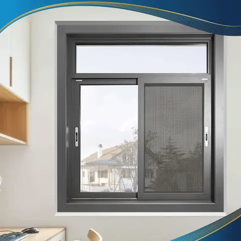 Mẫu 6: Cửa sổ nhựa lõi thép 2 cánh mở trượt