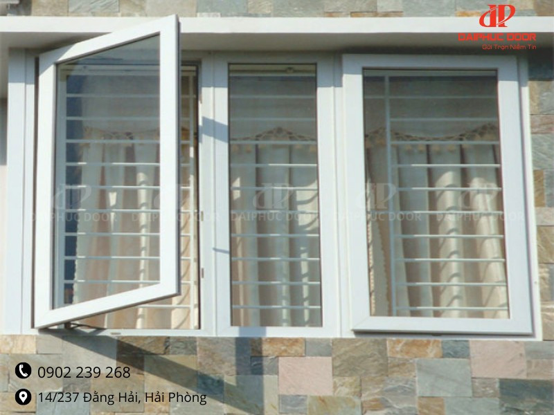 Mẫu cửa sổ nhựa uPVC lõi thép mở quay tiện lợi, tăng cường khả năng thông gió cho không gian sống