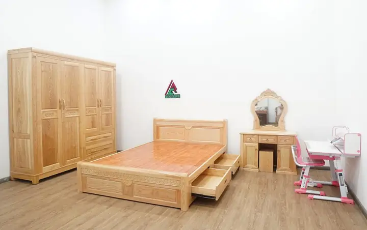 Cách chọn mẫu phòng ngủ gỗ sồi đẹp hiện đại chuẩn gu