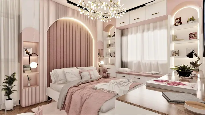 mẫu phòng ngủ màu hồng mẫu phòng ngủ màu hồng