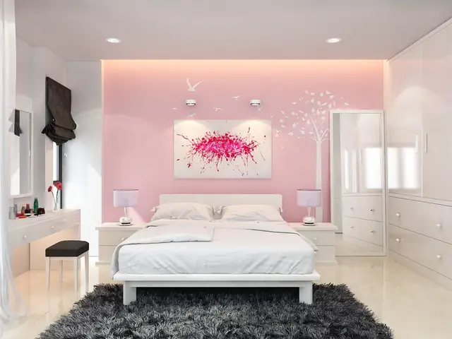 mẫu phòng ngủ màu hồng mẫu phòng ngủ màu hồng
