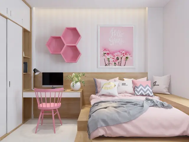 mẫu phòng ngủ màu hồng mẫu phòng ngủ màu hồng