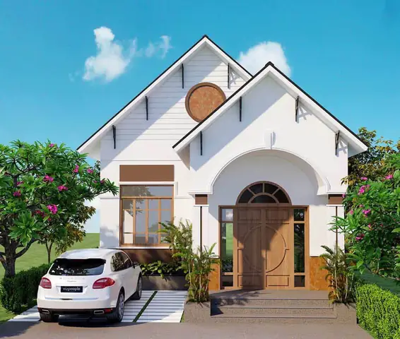 3. Mẫu nhà cấp 4 có 1 phòng ngủ mang phong cách hiện đại