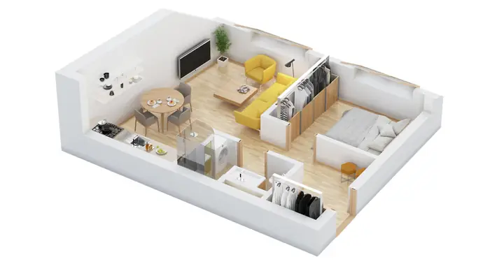 6. Tổng hợp các mẫu thiết kế nhà cấp 4, 1 phòng ngủ đẹp khác dành cho các cặp vợ chồng trẻ