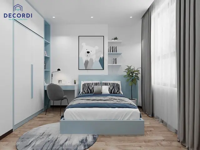 mẫu phòng ngủ xanh đẹp mẫu phòng ngủ xanh đẹp