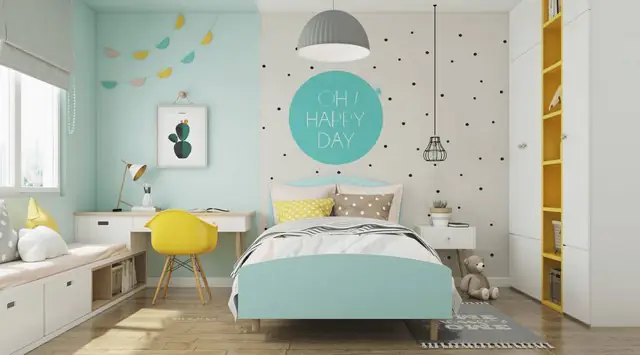 màu sơn phòng ngủ bé gái