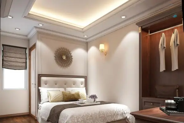 mẫu trần thạch cao phòng ngủ 12m2