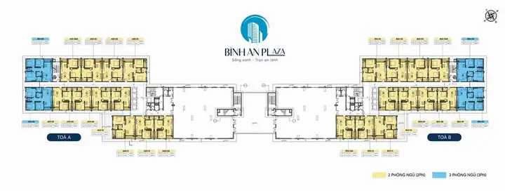 Khám phá Mặt bằng Căn hộ 2 Phòng Ngủ The Sun Avenue Chi Tiết