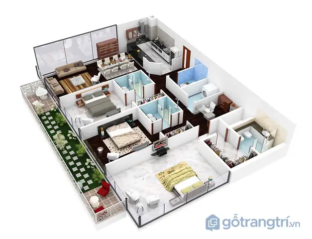 Hướng Dẫn Thiết Kế Nội Thất 3 Phòng Ngủ Đẹp & Hiện Đại