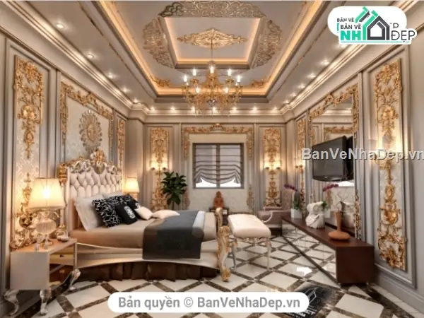 Hướng dẫn chọn model phòng ngủ cổ điển SketchUp chất lượng Hướng dẫn chọn model phòng ngủ cổ điển SketchUp chất lượng