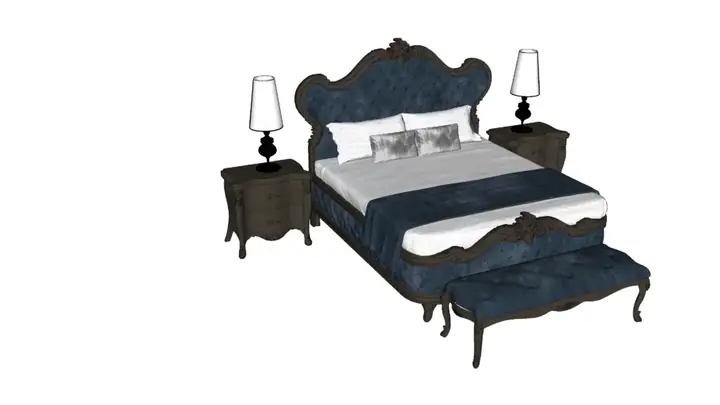 Hướng dẫn chọn model phòng ngủ cổ điển SketchUp chất lượng