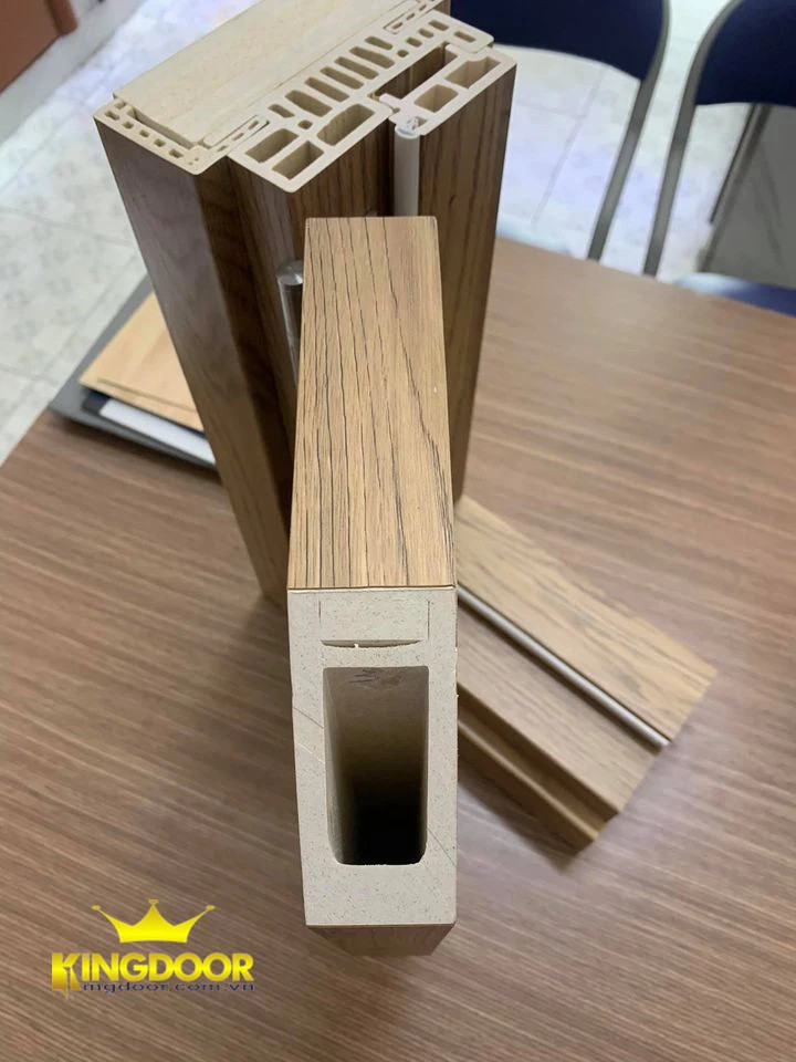 Nẹp chỉ ôm trọn khung cửa nhựa composite tường đôi