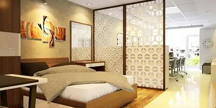 ngăn phòng khách thành phòng ngủ