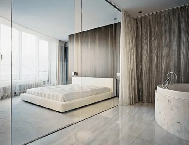 Nghệ thuật vách kiếng ngăn phòng ngủ đẹp mê ly: Hướng dẫn thiết kế