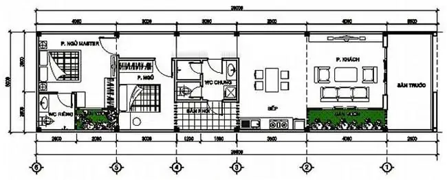 Thiết kế nhà ống phòng ngủ rộng 2.5m: Tối ưu không gian hẹp