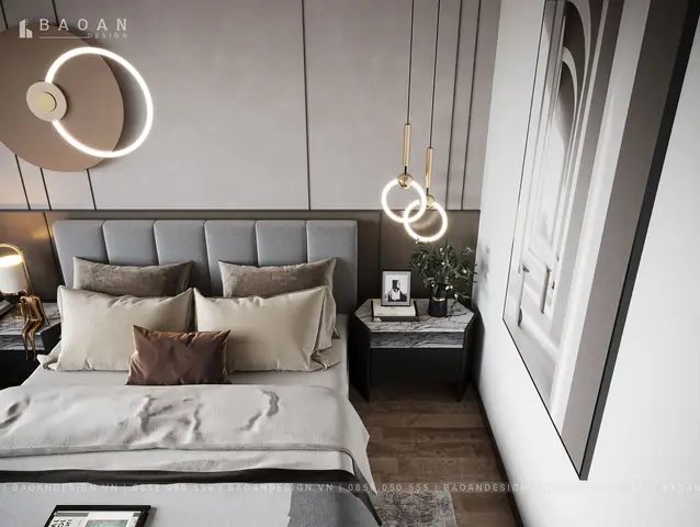 3. Decor phòng ngủ với đèn trang trí để tạo điểm nhấn ấn tượng
