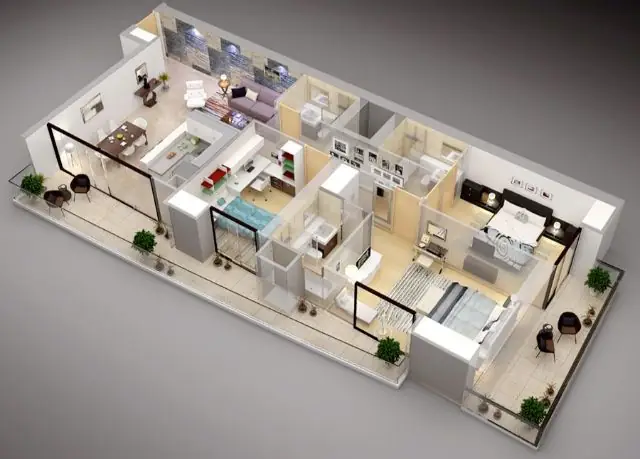 Thiết kế nội thất cho căn hộ 70m2 3 phòng ngủ tối ưu không gian