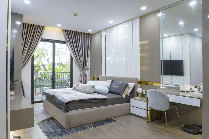 Mẫu 1: Thi công nội thất phòng ngủ chung cư sang trọng Mẫu 1: Thi công nội thất phòng ngủ chung cư sang trọng