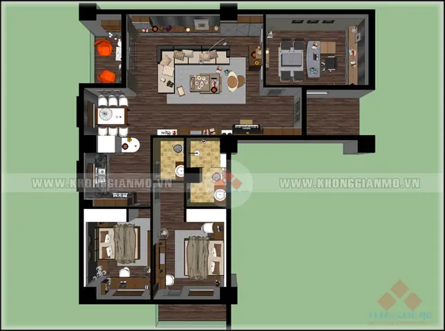 Hướng dẫn thiết kế nội thất phòng ngủ khách sạn với SketchUp