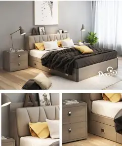 nội thất phòng ngủ màu ghi