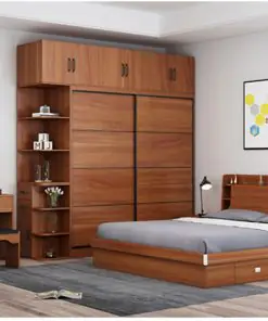 Combo Nội Thất Phòng Ngủ Hiện Đại Sang Trọng Màu Gỗ Óc Chó