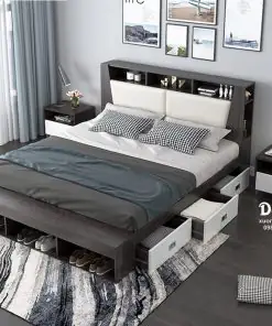 nội thất phòng ngủ màu ghi