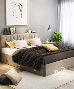 nội thất phòng ngủ màu ghi