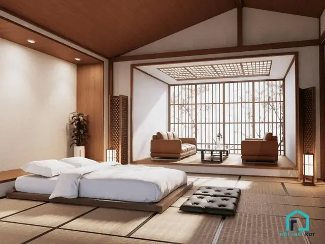 5.5 Mẫu nội thất phòng ngủ tối giản kiểu Nhật 5.5 Mẫu nội thất phòng ngủ tối giản kiểu Nhật