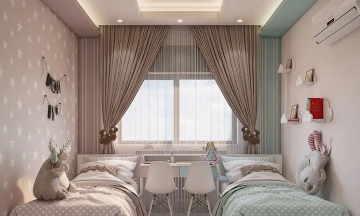 Thiết Kế Phòng Ngủ 2 Giường Chữ L Đẹp Và Tiện Nghi Thiết Kế Phòng Ngủ 2 Giường Chữ L Đẹp Và Tiện Nghi
