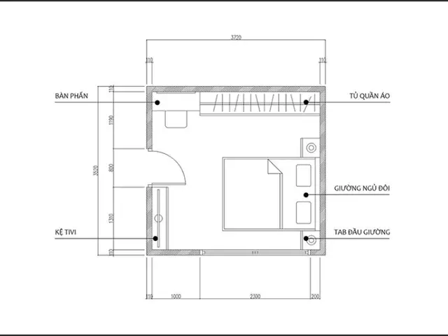 Phòng ngủ 30m ngăn đôi: Hướng dẫn thiết kế thông minh, tối ưu