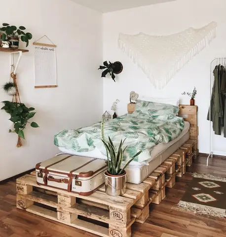 Ưu điểm và nhược điểm khi trang trí phòng ngủ bằng gỗ pallet Ưu điểm và nhược điểm khi trang trí phòng ngủ bằng gỗ pallet